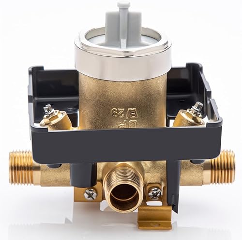 Miniatura 7 de R10000 UNWSHF Cuerpo de válvula de ducha para kits de moldura de grifo de ducha, ducha de función simple o doble, válvula áspera, cuerpo de latón