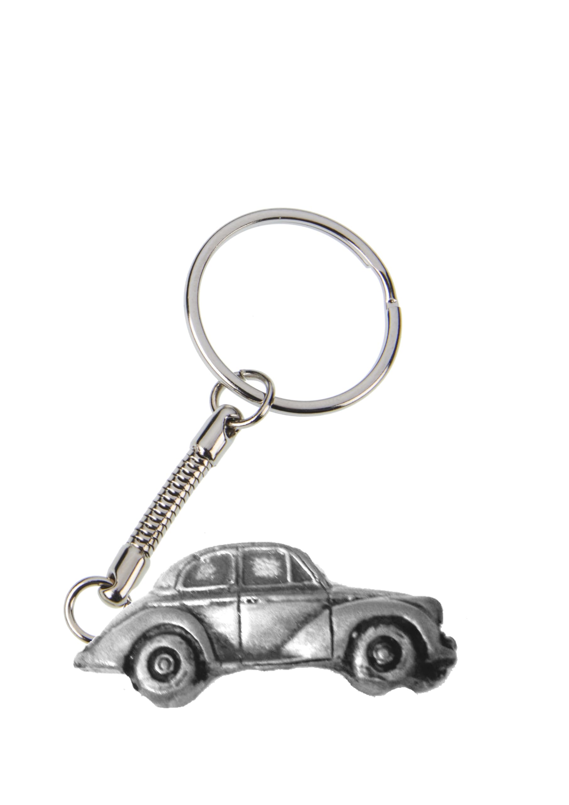 Morris Minor Series 2 (Split Screen “Face Lift”) ref164 3D Pewter Effect Car Emblem On A Snake Keyring