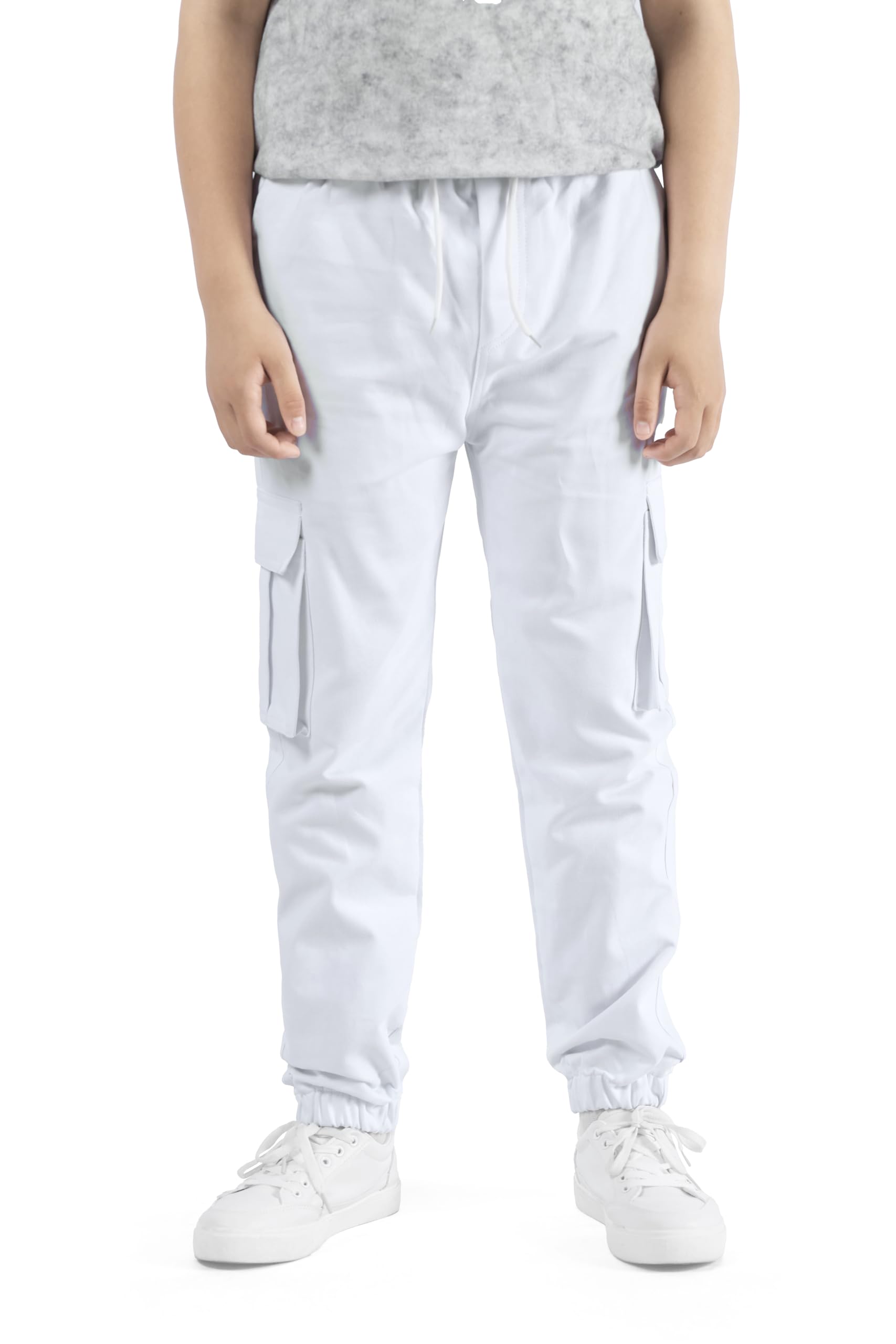 NATUST Pantalon Cargo Garçon Ado Jogging Taille Élastiquée Pantalons Enfant Décontracté