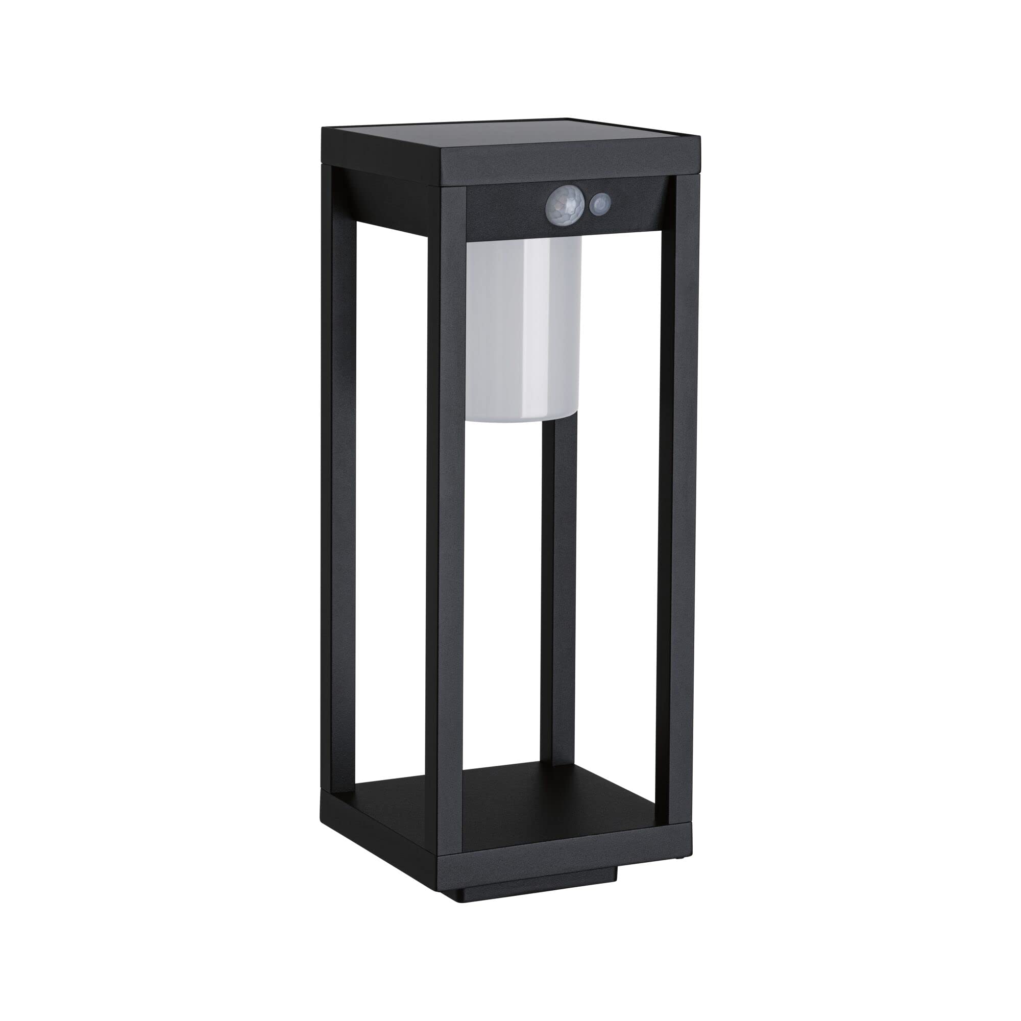 Paulmann Marisol 94573 - Objeto de luz solar LED con detector de movimiento IP44 incl. 1 x 5,5 W blanco cálido negro inalámbrico plástico recargable 3000 K