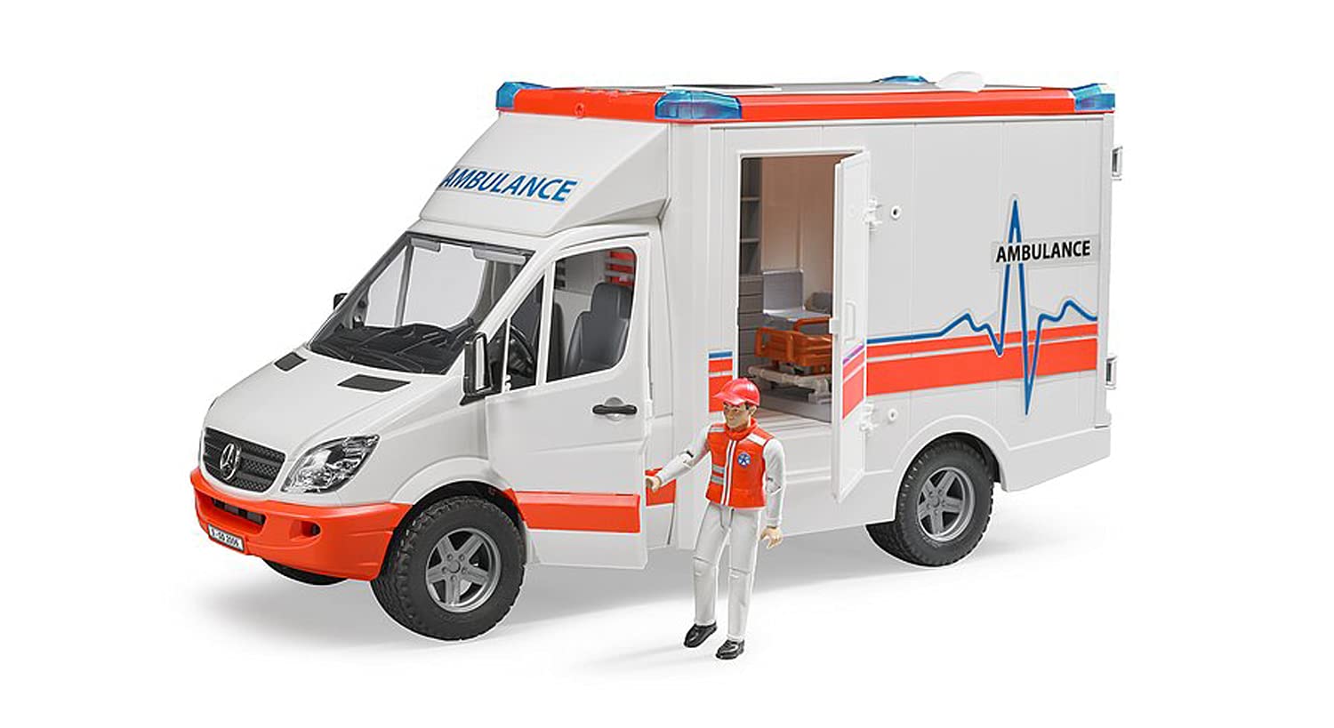 BRUDER - 02536 - Véhicule Ambulance MERCEDES BENZ Sprinter avec ambulancier