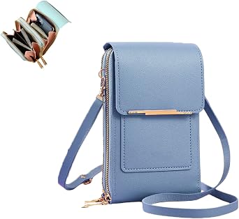 QUROXO Gpmsign Anti Theft Leather Bag, Touchscreen Phone Wallet Crossbody Bag, Phone Purse Crossbody for Women