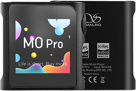 Shanling M0PRO VGP2024 Gold Award Pocket Size Portable Audio Player DAP USB Digital Input and Output Compatible Bluetooth USB DAC Music Repeat Function Music Player Small Mini Ultra Lightweight 0.1 inch 3.5 mm HiFi High Resolution Black