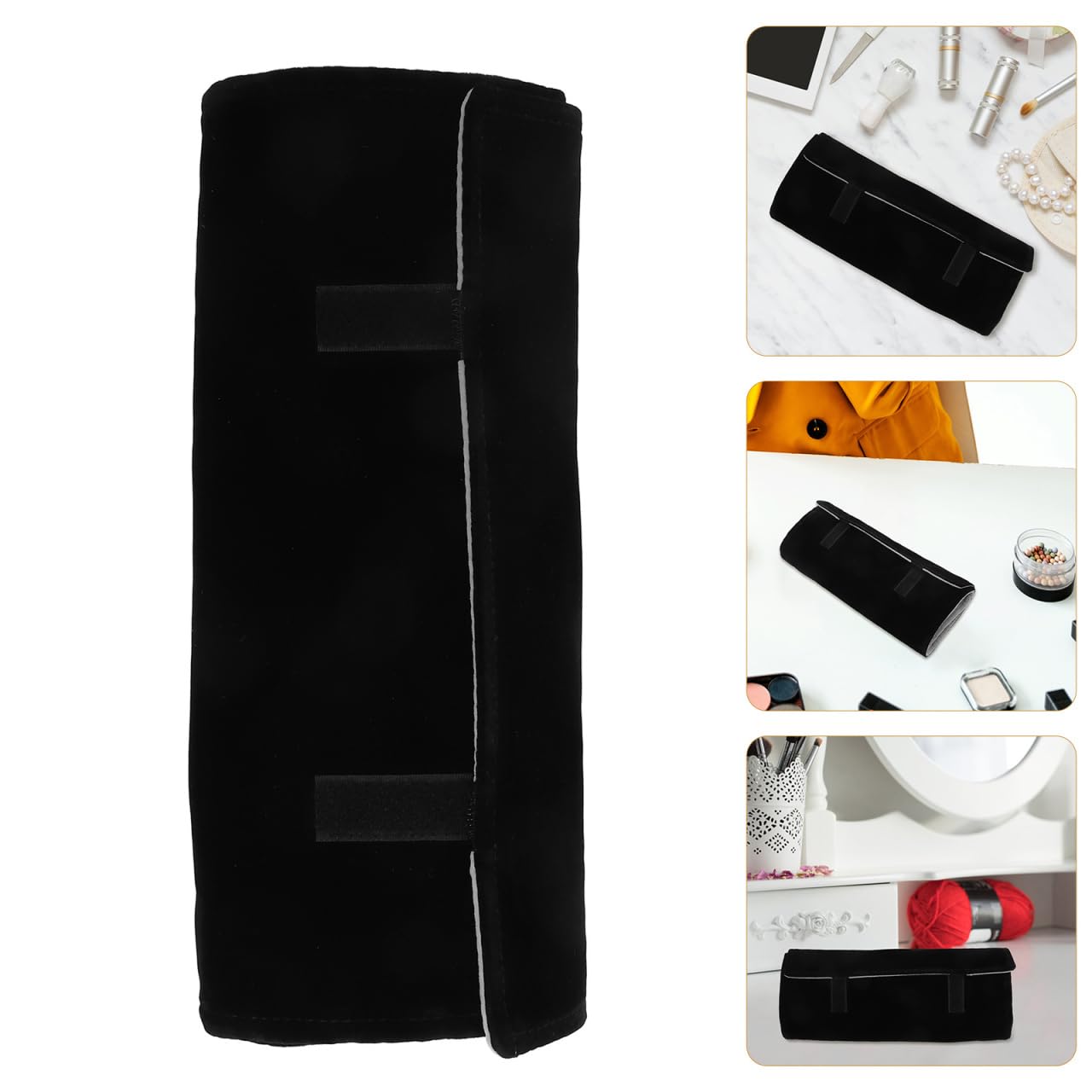 Alipis Bolsa De Rollo De Joyería Multifunción Ligera Para Viaje Organizador Plegable De Anillos Pendientes Y Collares Con Material Suave Y Protección Segura 21.65X11.41X0.39In