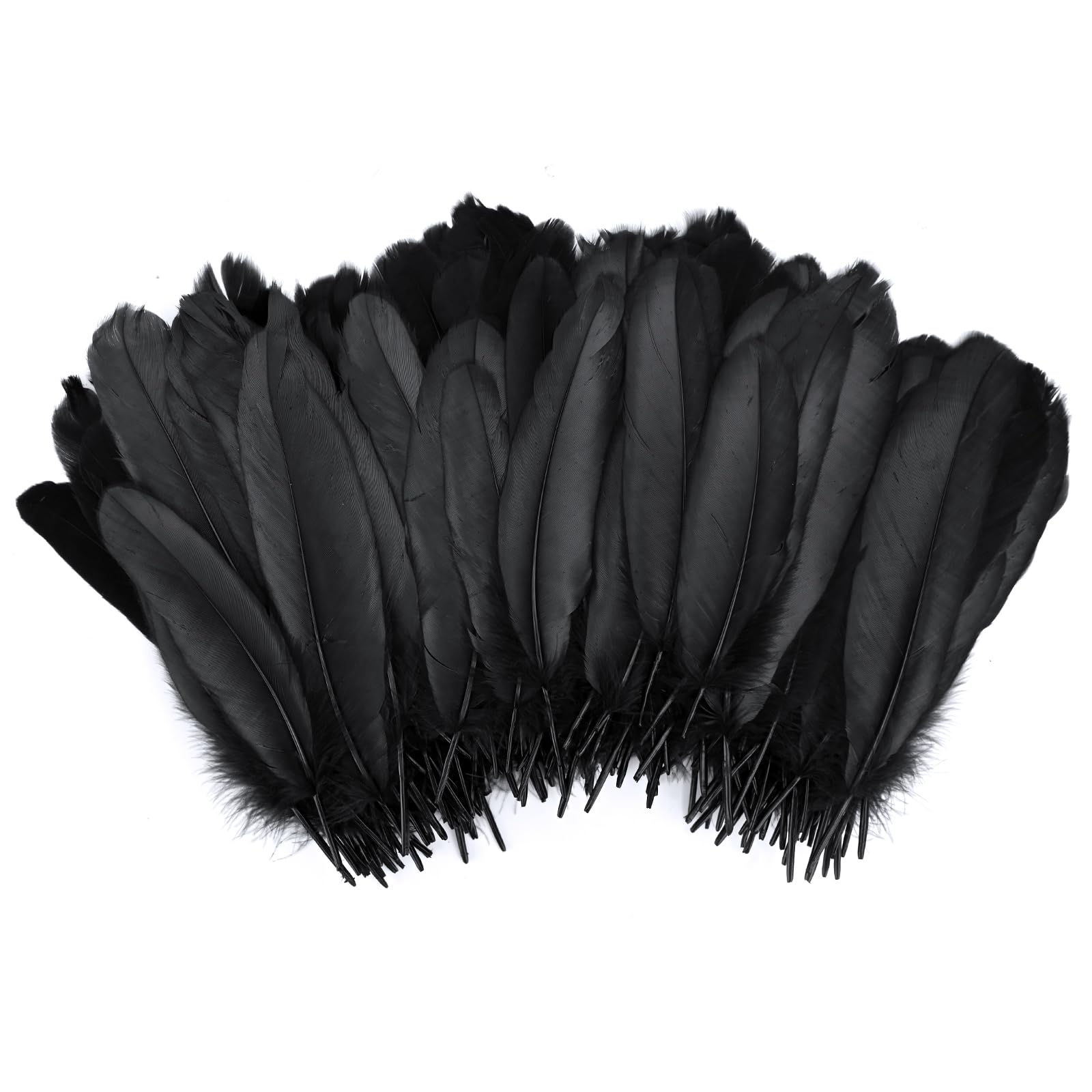 BYNYXI 200 pezzi piume di oca naturale, 6-12 cm piume per artigianato piume colorate piume naturali piuma fai da te per artigianato cattura sogni, costumi, cappelli, orecchini da sposa