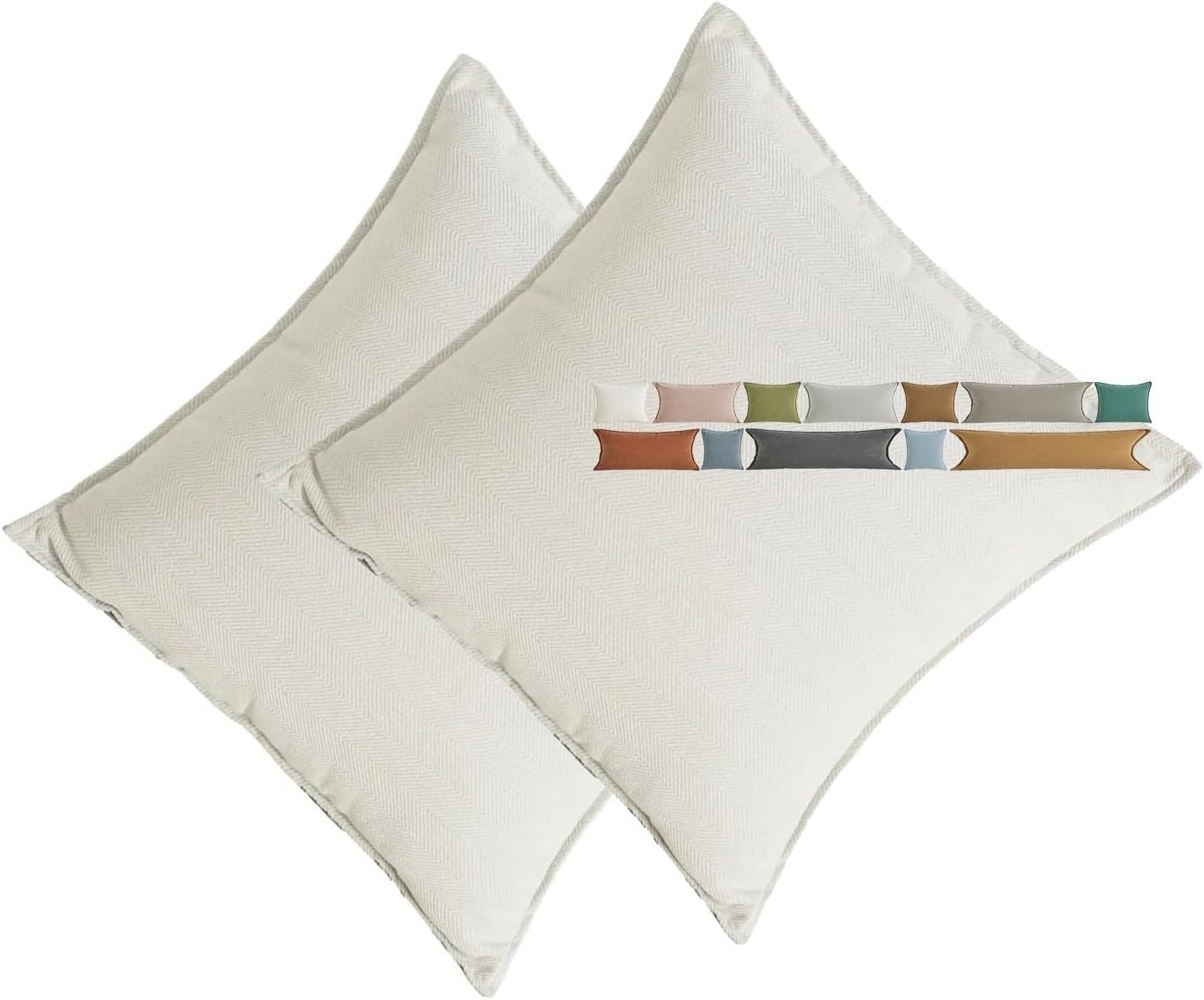 Taie d'oreiller pour lit et housse de coussin de canapé cosy Cream