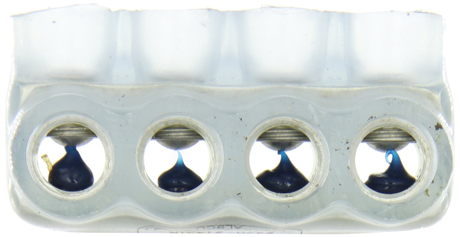 One Hole Lug Compression Connector, 4 AWG, Length: 1.87 in