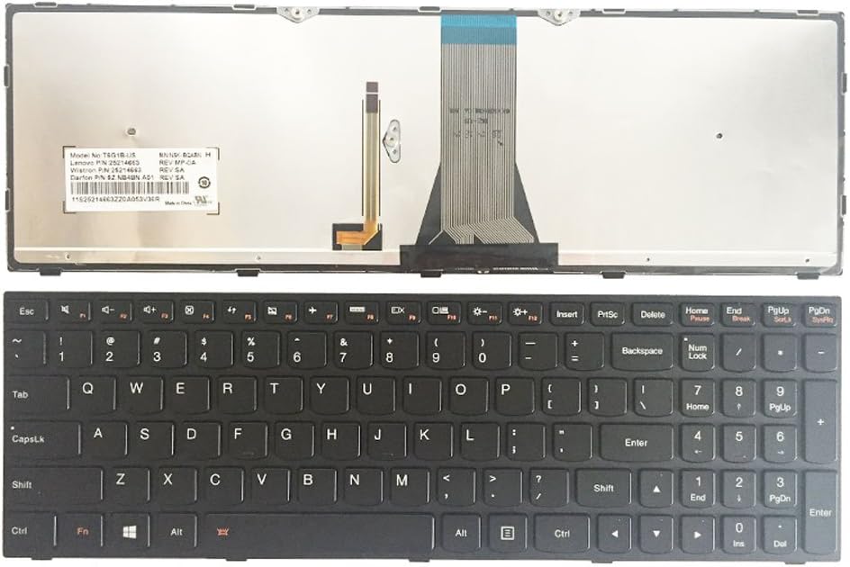 Amazon Com Laptop Replacement Keyboard Fit Lenovo Ideapad 300 15 300 15ibr 300 15isk 300 17isk 305 15abm Blacklight Black Electronics