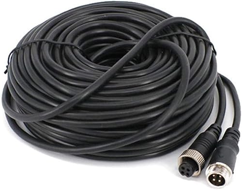 Cable de extensión de video de aviación de automóvil de 50 pies con 4 pines para camión, remolque, autocaravana, autocaravana, vehículo, retrovisor,