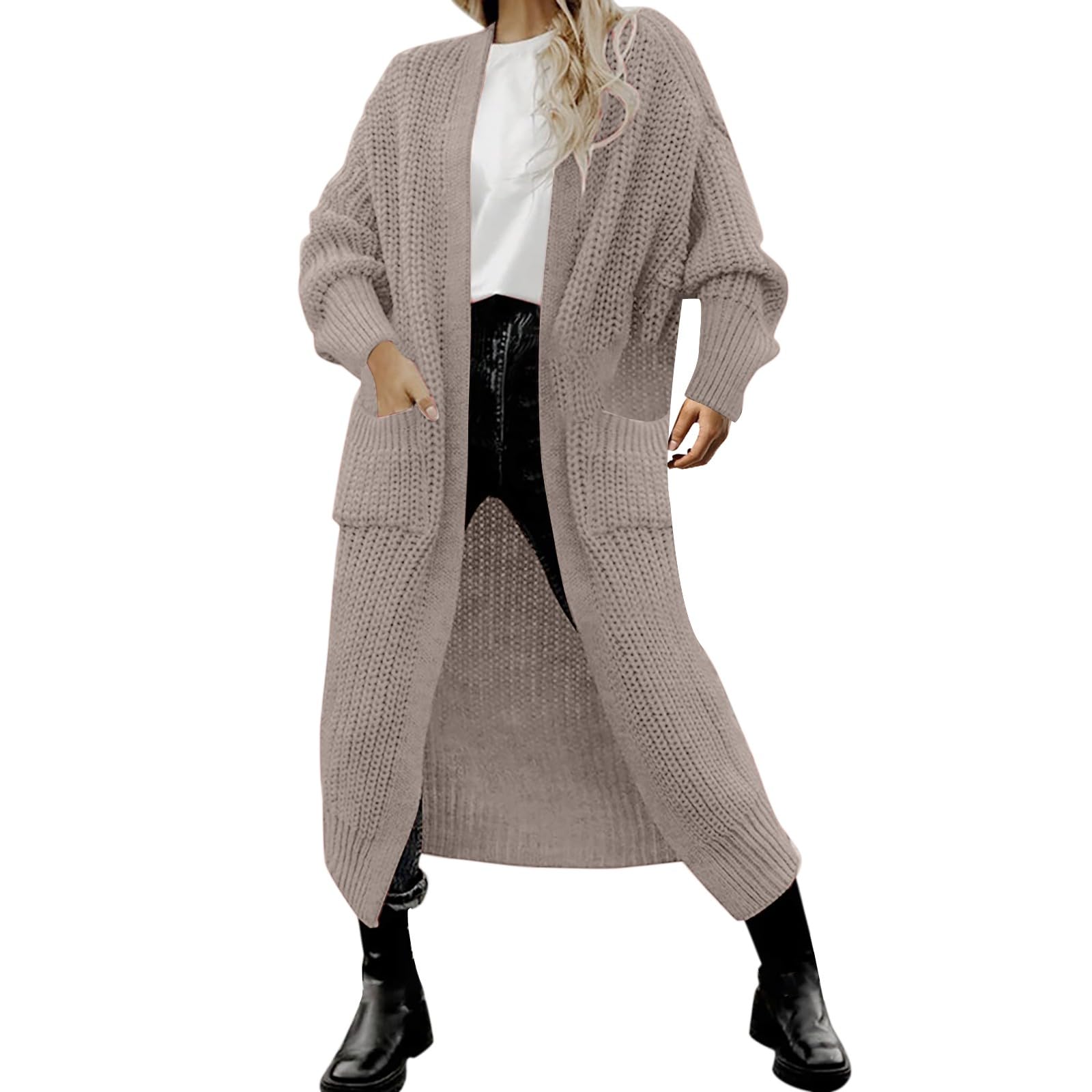 Cardigan Lungo Donna Aperto - Giacca Leggera In Chiffon - Taglie Forti