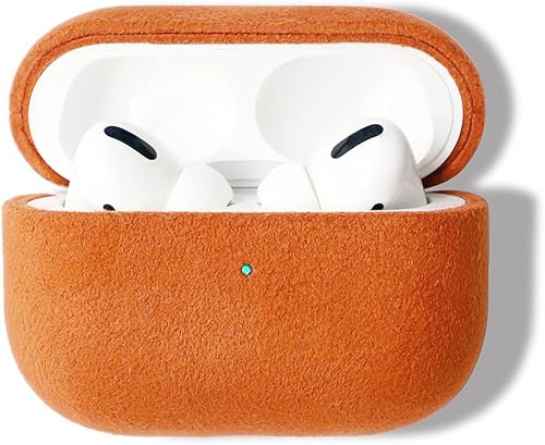 Miniatura 13 de Alcantara - Funda de gamuza para AirPods Pro 3, hecha a mano, funda de gamuza sintética, envoltura completa hecha a mano, protección completa y