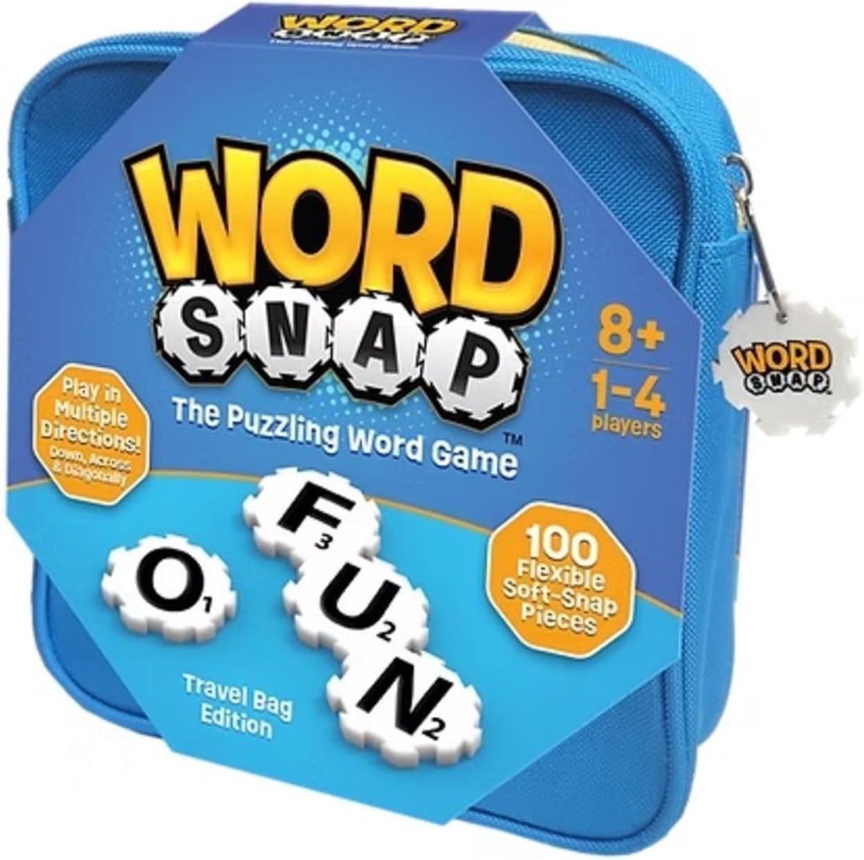 Word Strategy Game with Travel Bag, Word Puzzle for Adults, Family, and Kids, Fun Game for Ages 8+, 1-4 Players