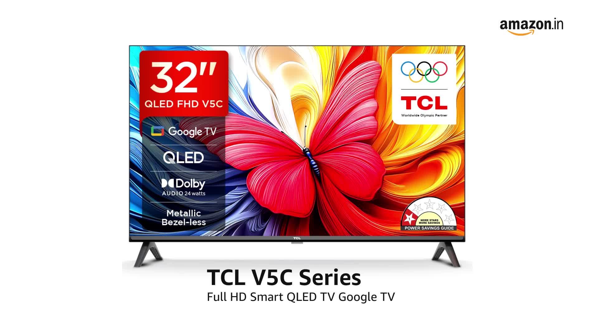 TCL 80 cms (32 inches) V5C Series Full HD Smart QLED Google TV