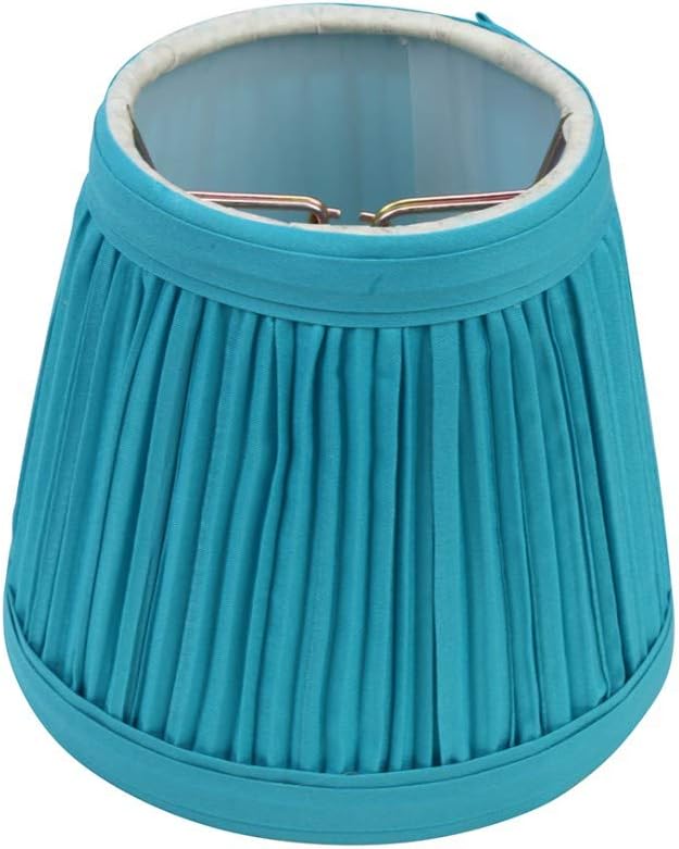 Renovators Supply Manufacturing Small Clip On Lamp Shade Green Fabric 4" Tall Vintage Mini Clip On Pleated Drum Style Fits Chandelier Candelabra Bulb Living Or Bedroom Lampshade Replacement Pack Of 6