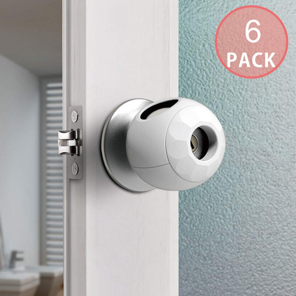 AILUOQI Childproof Door Knob Covers Babyproof (6 Pack) Child Door Locks Door Handle Baby Proofing Door Safety for Kids