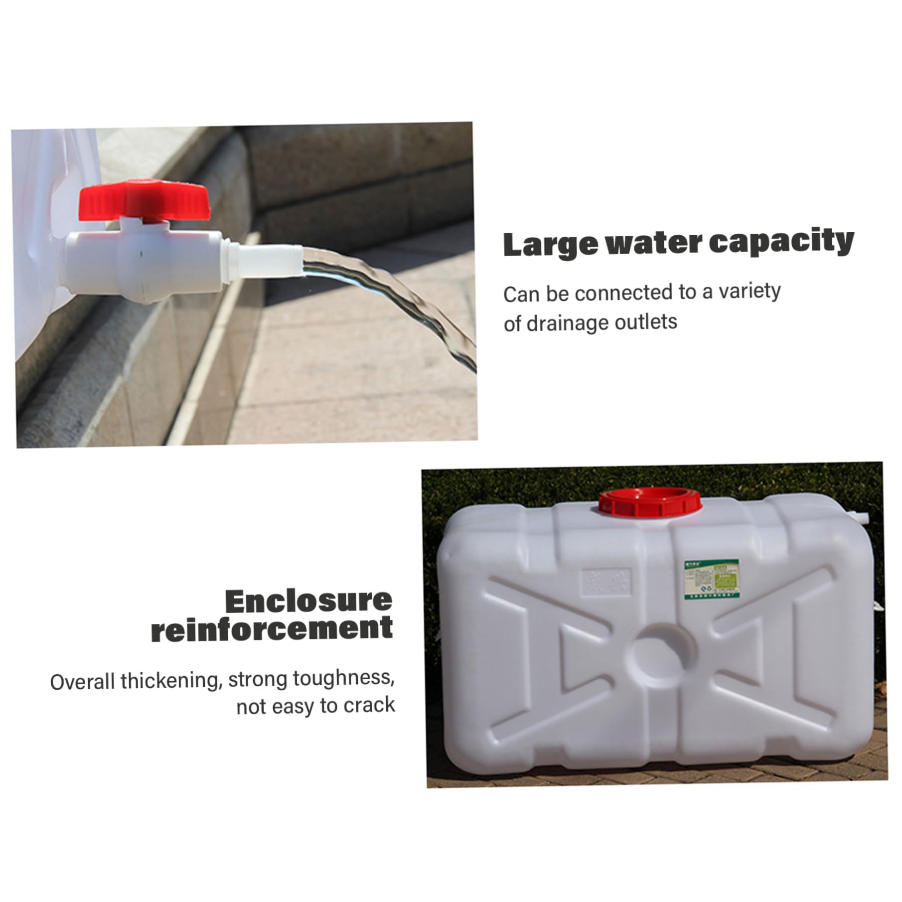 Tanque de Agua portátil, contenedores de Almacenamiento de Agua de plástico de 30 litros con Espiga y Manguera para Camping, vehículos recreativos, Camiones, preparación para emergencias