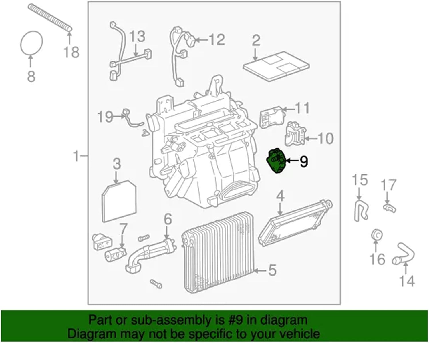 8710630341 Air Climate Control Mix Damper Replacement Damper Servo Motor Assembly Automotive Accessories 87106-30341