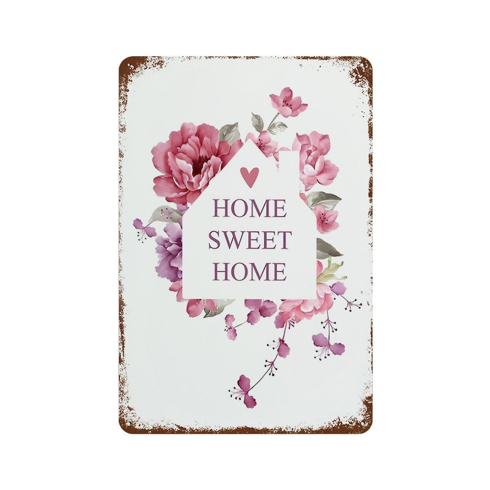 xiaoxiaoshen Home Sweet Home Wall Decor Art Metal Tin Poster Modern Home Decor Art Home Bar Shop Decorations Vintage Sign 30x20cm