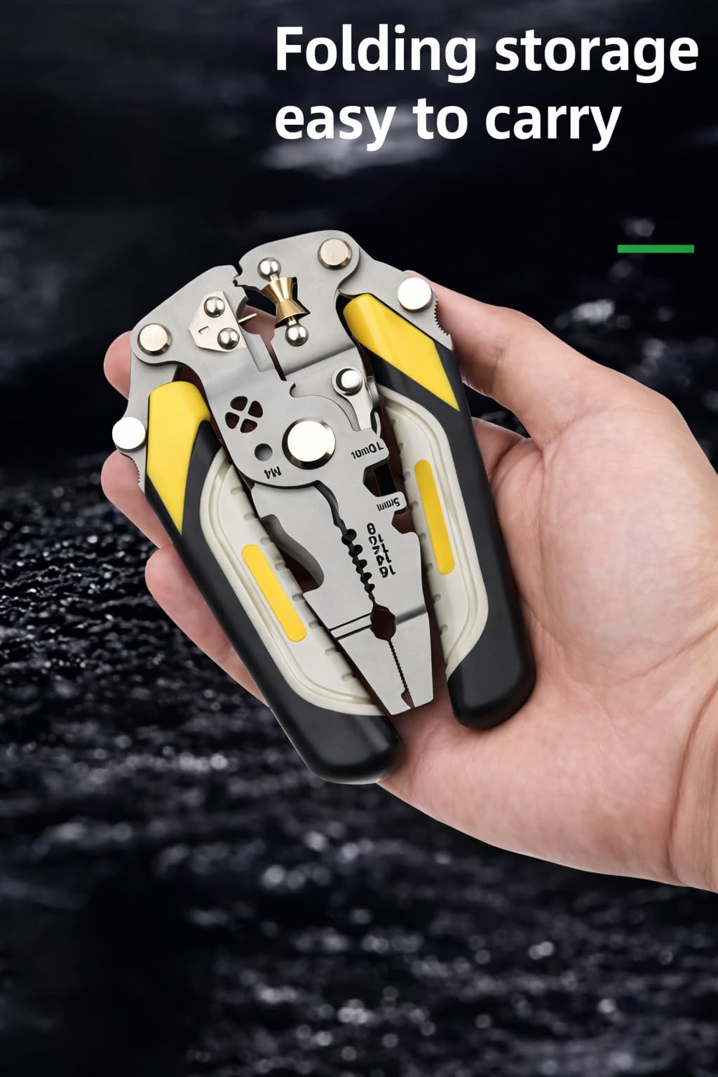 Gopendra 9-in-1 Multifunctional Stainless Steel Wire Plier Cutting Multi-Purpose Electrical Stripping Tool Wire Stripper & Crimping Tool for Electrician (Multi color, wire striper pattern-A) 3