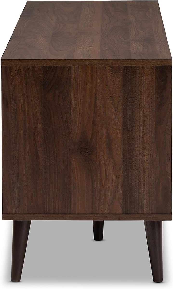 Baxton Studio Samuel Modern TV Stand in Brown and Dark Grey