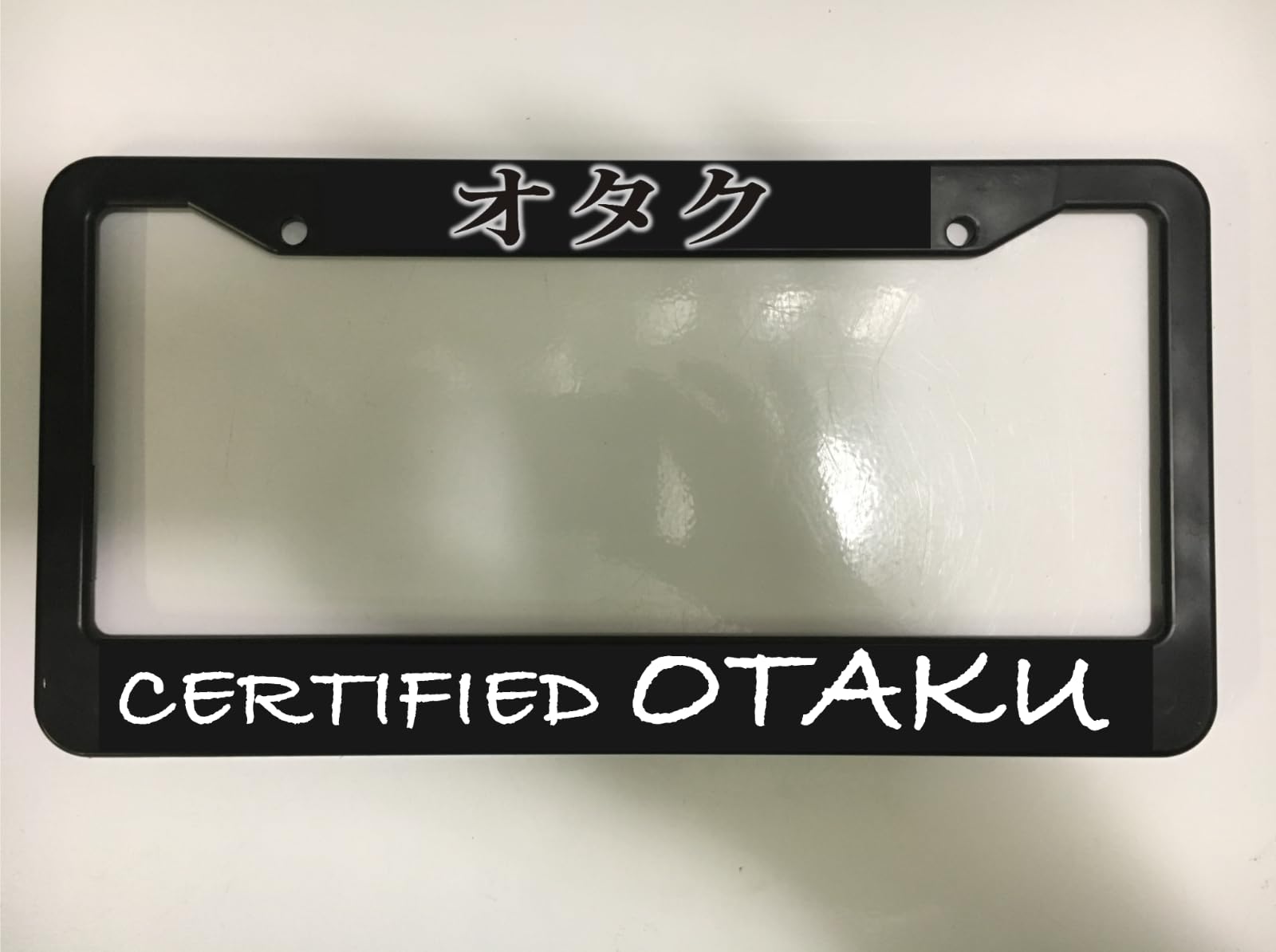 Holder for License Plate License Plate Holder for Certified Otaku Japanese Anime Pop Culture Cartoon License Plate Frame MOD-GT911-254
