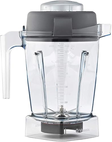 Vitamix Recipientes de copoliéster Tritan 15255 con hoja húmeda y tapa, transparente de 48 onzas
