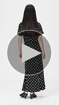 美品　mila owen ハーフスリーブウエストゴムナローワンピースドット 美品 mila owen ハーフスリーブウエストゴムナローワンピース