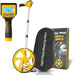 Zozen Measuring Wheel in Feet and Inches, Collapsible with One Key to Zero, Kickstand, Starting Point Arrow and Cloth Carrying Bag, Measurement 0-9,999 Ft.