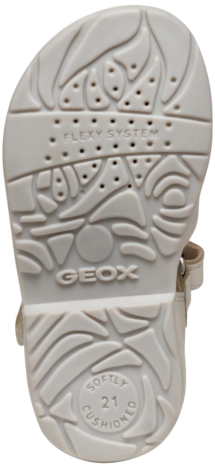 Geox B VERRED B - Sandalo Baby - Madchen, White/Lt Silver,