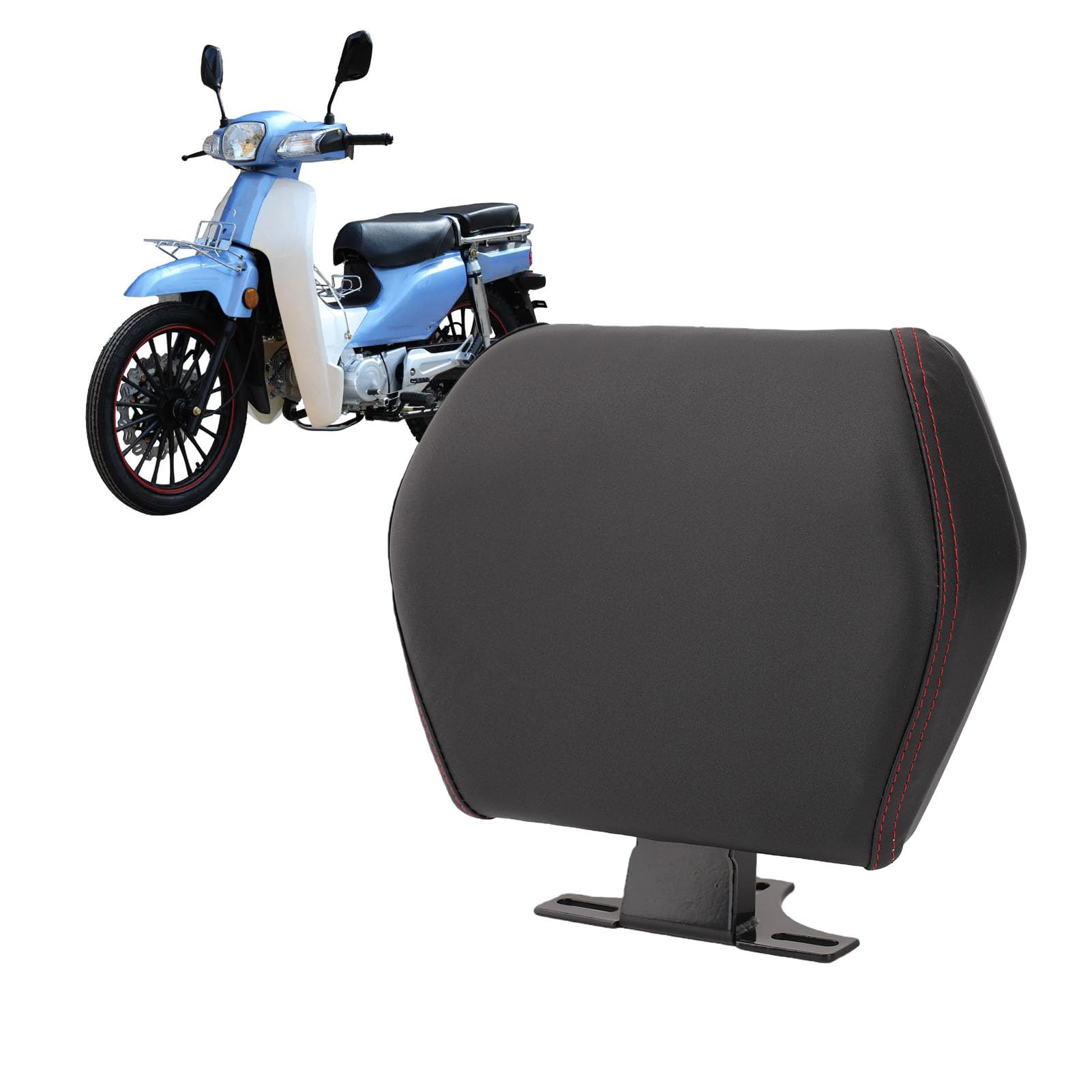 Ausla Dossier Arrière de Moto, Dossier de de Passager Arrière de Moto Confortable pour VTT, Scooters, Croiseurs, Cyclomoteurs