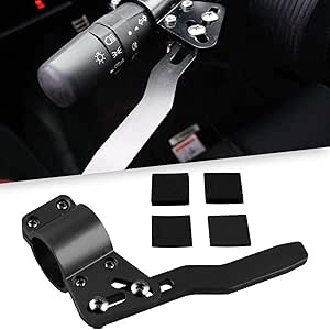 Jeyaic Turn Signal Lever Extender Car Styling Adjustment Steering Wheel Signal Rod Extension Turn Signal Lever Position Kit Aluminium (Black)