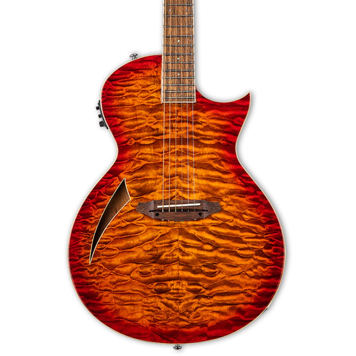 ESP LTD TL-6 Acoustic Electric Thinline Guitar, Tiger Eye Burst