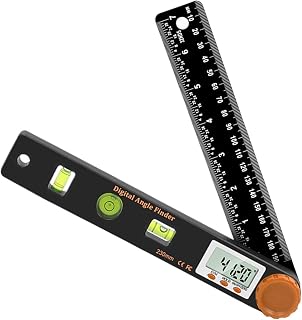 Detector digital de ángulo de pronóstico digital | Herramienta de medición de ángulo de 7 pulgadas/230 mm con pantalla LCD | Herramienta de medición digital 4 en 1 para carpintería y mejora del hogar