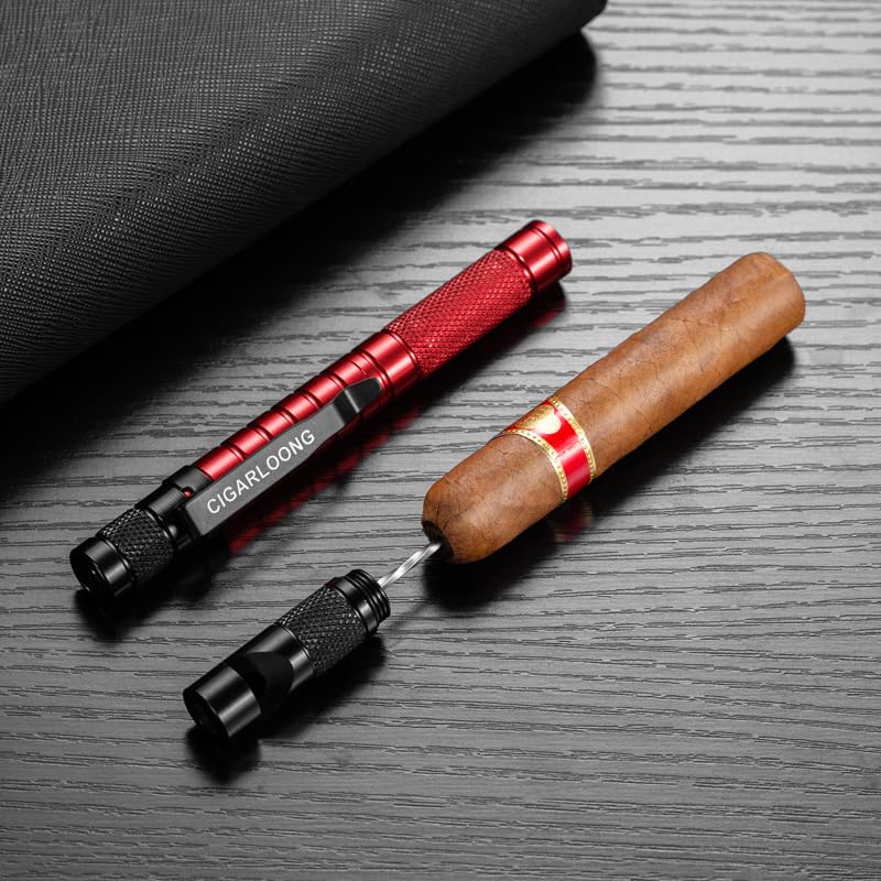Encendedor para cigarros con llama resistente al viento miniatura 3