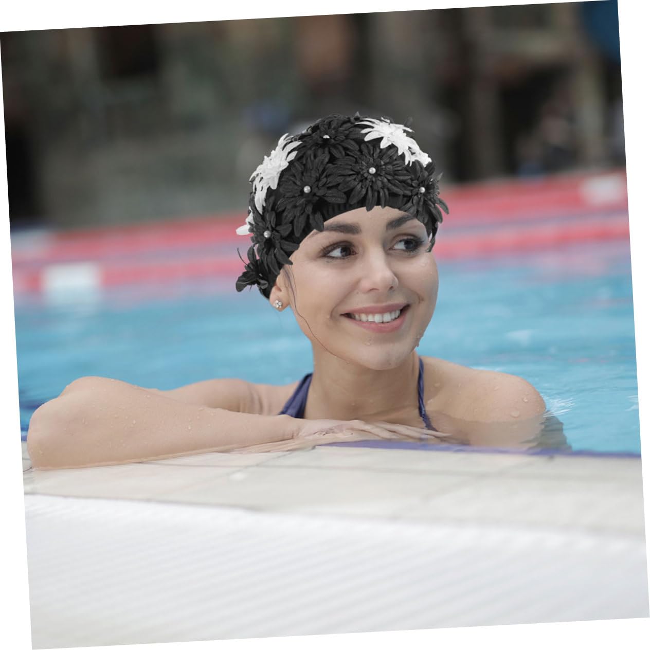 Mikikit 2pezzi Cuffie Da Per Donne Cuffie Impermeabili Da Piscina Per Ragazze e Adulti Protezione La Nuotata