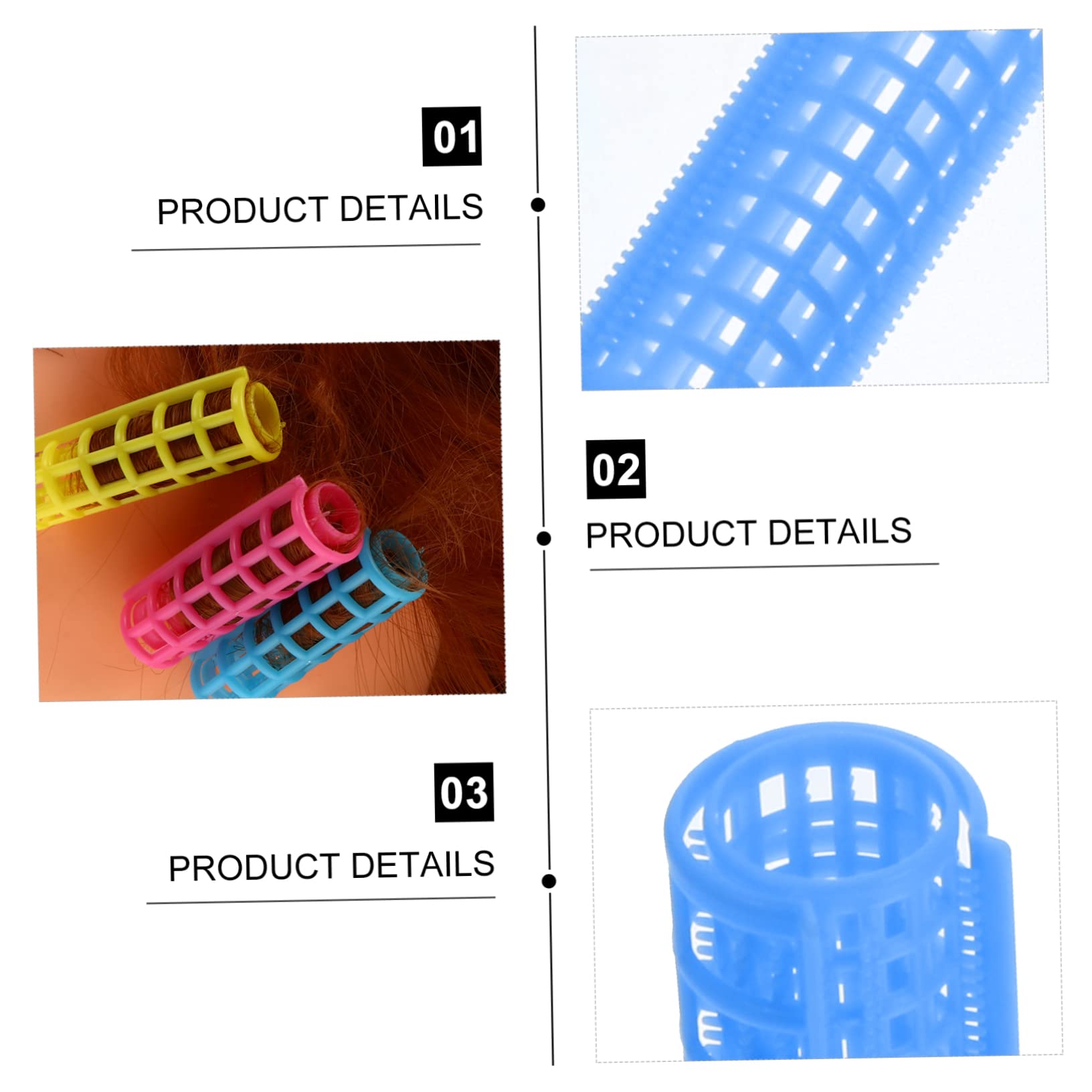 Rodillos de Pelo de Plástico Autoadhesivos 50 Piezas Compactos
