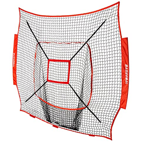 BaseGoal 7x7ft Replacement Net for Baseball Practice, with Strike Zone
