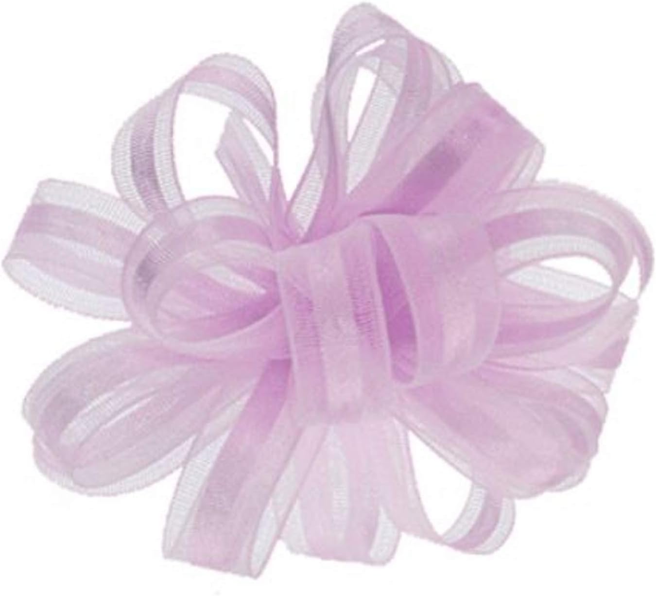 3/8" Satin and Organza Pull Bow 25 Yards Makes 25 Bows - Lavender