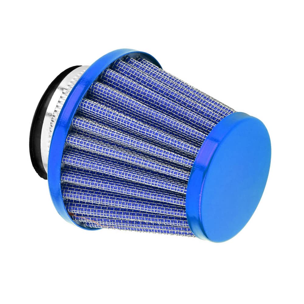 ETOPARS 2 X Bleu Filtre à Air de Moto Universel Kit de Filtre d'admission d'air Moto 52mm 53mm 54mm Clamp Induction Carburateur Filtre d'entrée d'air Kit