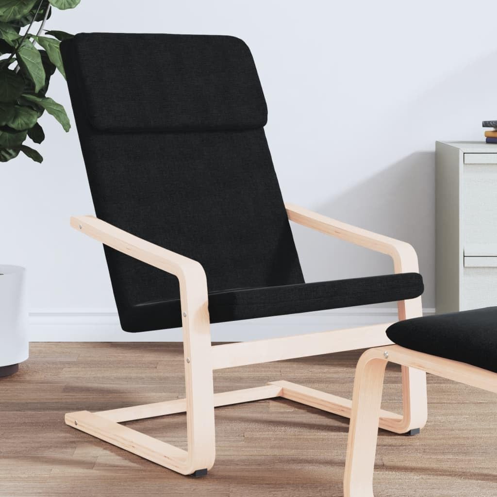 Chaise De Relaxation Noir Velours – Design Moderne, Confortable, Dimensions 61x70x96,5 Cm