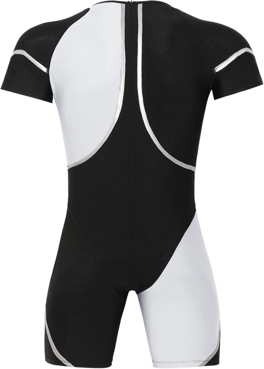 One-piece Swimsuit for Men Muscle Tight Bathing Suit | Boxing Tights,Athletic Supporters Undershirts,Slim Fit,Contrast Piping Panel,Surfing Rash Guard Bodysuit,Beach Wear