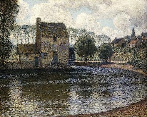 Impression d'affiches le moulin à vent gris Henri Le Sidaner toile 60x90