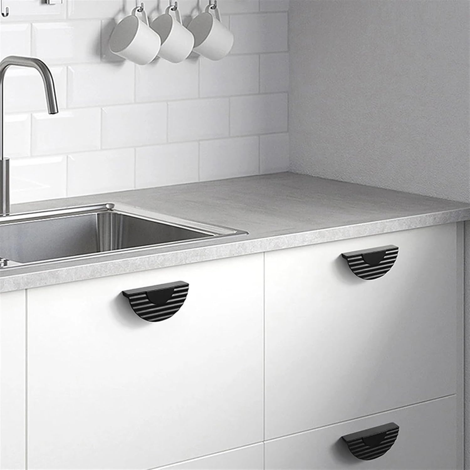 64mm Minimalist Wardrobe Cabinet Drawer Pulls Semicircle Furniture Hardware Handle Door Knobs 1Pcs (Color : 03 Size as Shown in Figure 2)