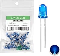 Vista 38 de 100 lámpara LED de diodo de luz blanca cálida de 5mm (Lente Transparente Redonda DC 3V 20mA) Bombilla de iluminación, componente electrónico, luz