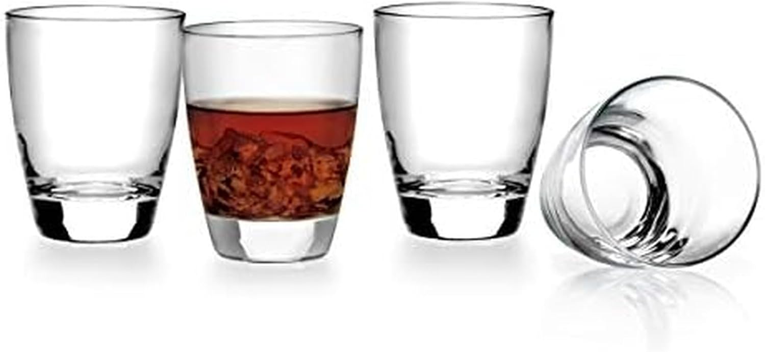 Mikasa Napoli Double Old Fashioned Whiskey Glasses, 11.8-Ounce, Set of 4