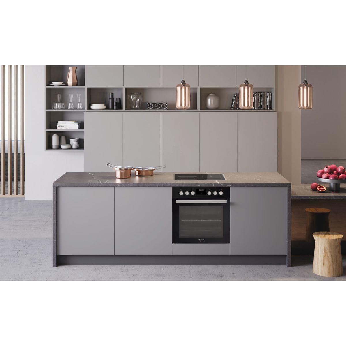 Bauknecht - HIS5 EP8VS3 ES Elektrischer Einbaubackofen - 65L Garraum - Pyrolyse-Selbstreinigung, SoftClose, Vielseitige Funktionen - Energieeffizienzklasse A - 59,5 x 59,5 x 56,4 cm - Schwarz