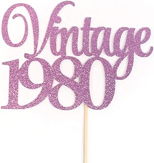 Atelier Elegance Vintage 1980 Cake Topper, 41st Birthday Cake Topper, 41st Anniversary Topper, 41