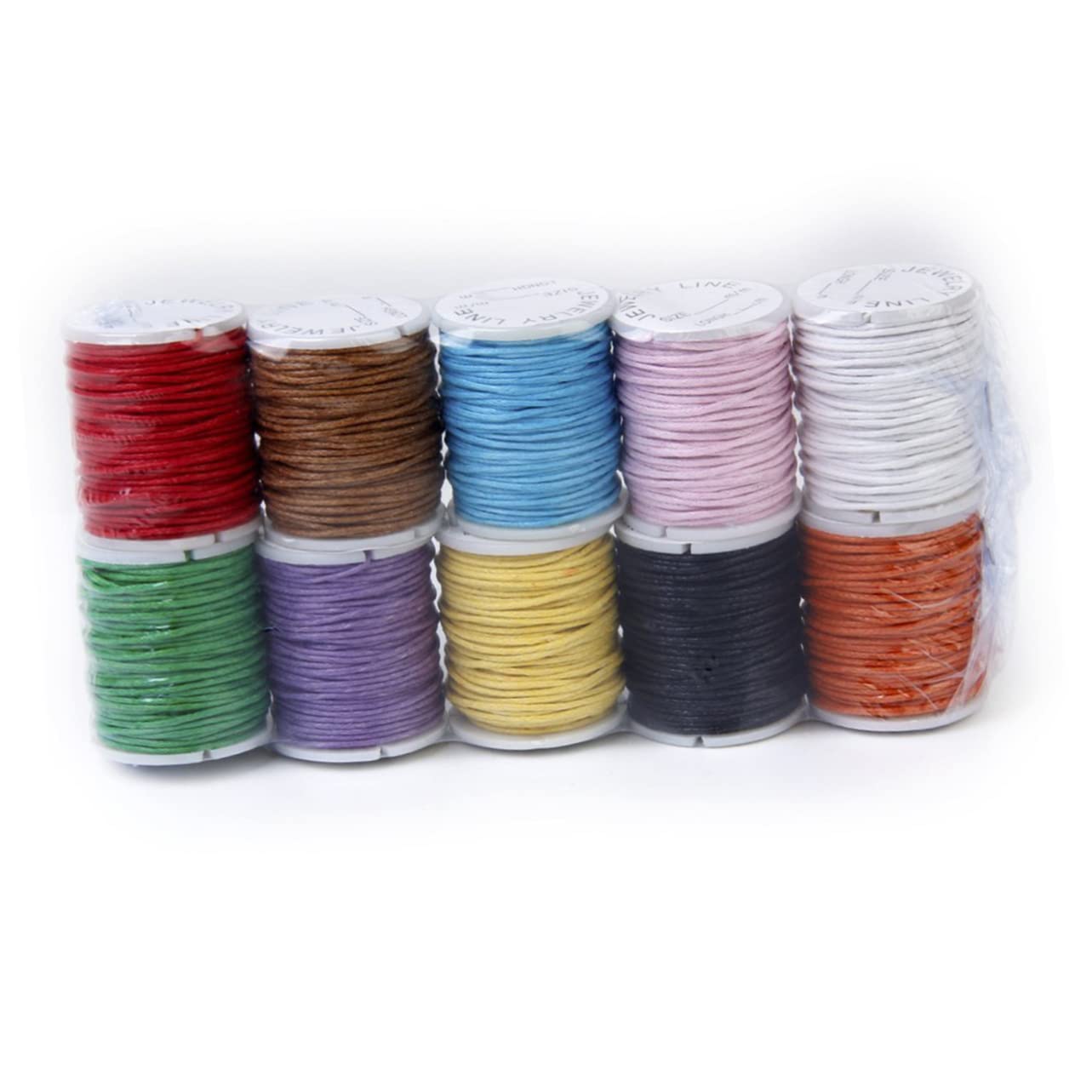 Operitacx Hilo De Tejer De 1 Mm 10 Rollos hilo de tejer hilo de algodón abalorios cuerdas hilos accesorios de trenza materiales para manualidades cordón encerado cristal cable producto