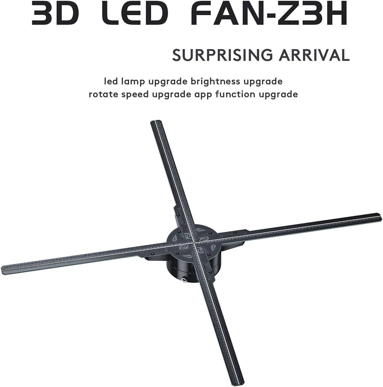 3D Hologram Fan Hologram HD Advertising Machine Logo Cool Holographic 3D Fan LED Luminous Logo Neon Projector Wall-Mounted AD Display