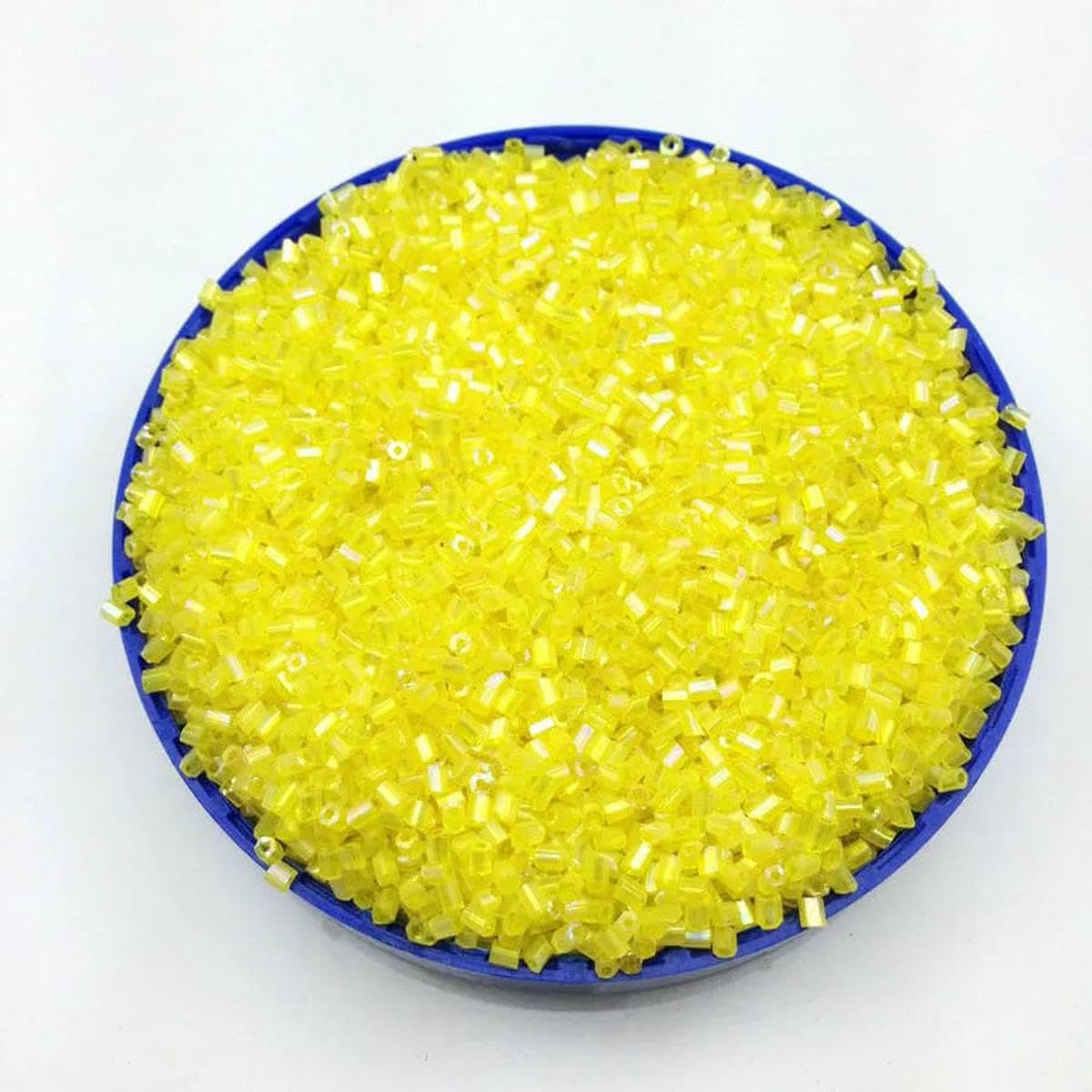 Kit de fabricación de pulseras, 1000 cuentas de tubo de cristal, 2 x 3 mm, cuentas checas sueltas transparentes AB para manualidades de joyas y prendas de vestir